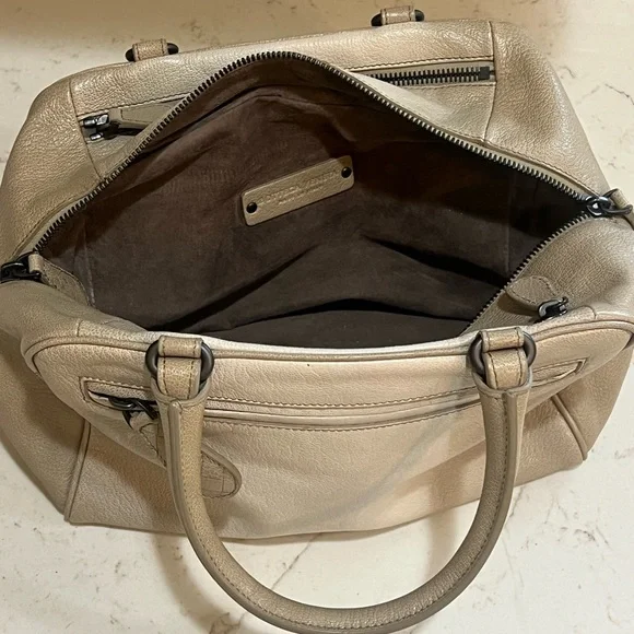 Authentic Bottega Veneta tan/gray ombré small satchel bag - Picture 8 of 12